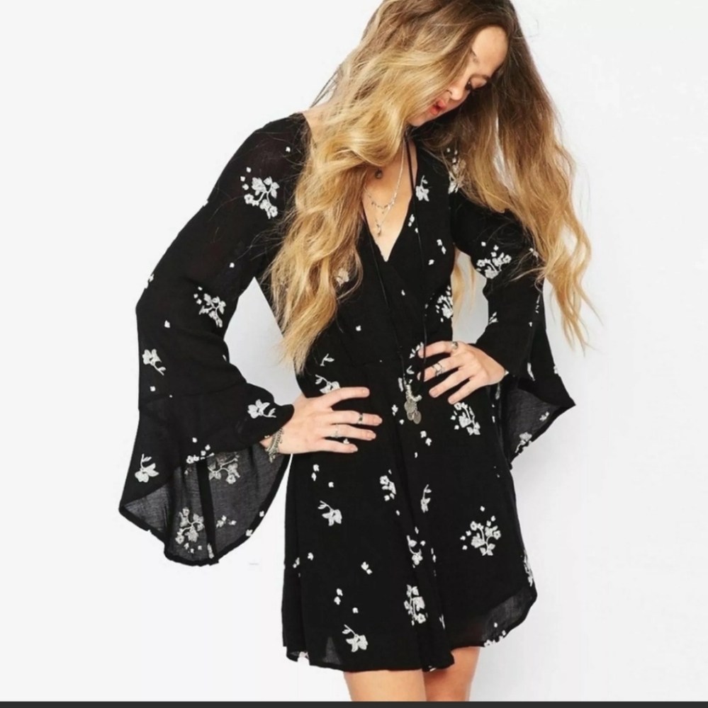 Free People Jasmine Black Dress Size 10 NWOT